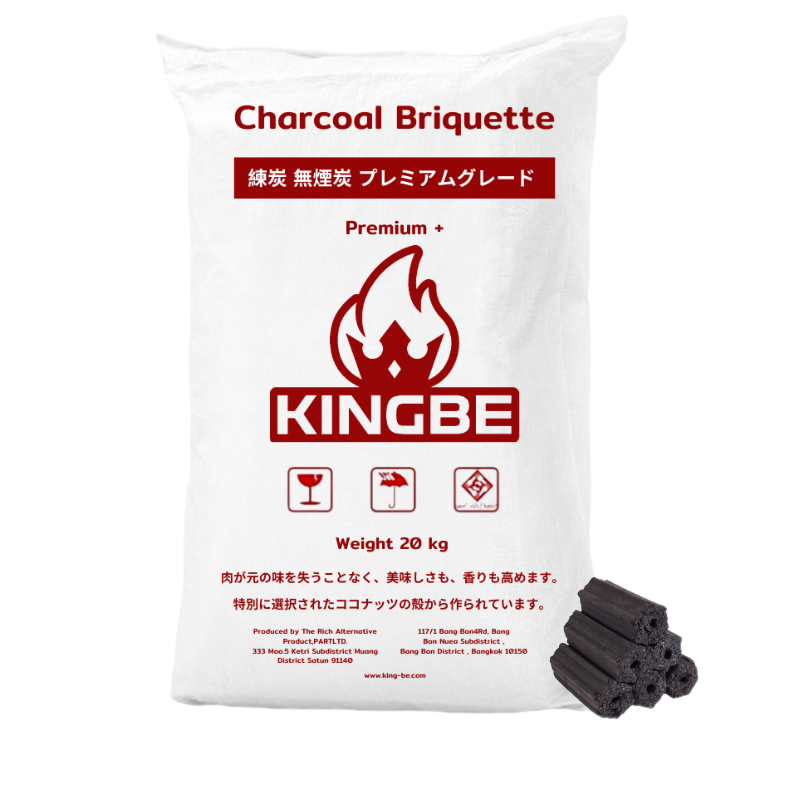 Japanese Premium Yakiniku Hexagon briquettes charcoal PremiumPlus 20KG