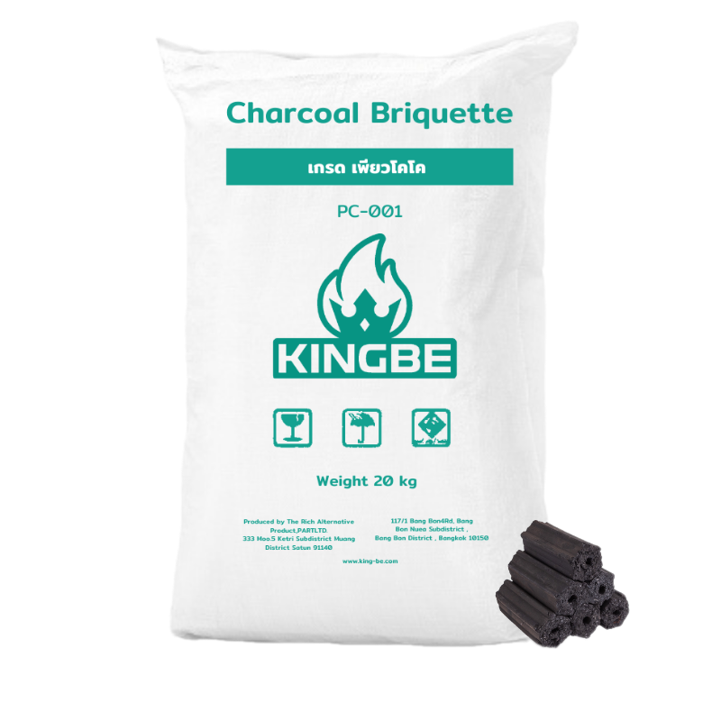 Korean BBQ Grade Coconut shell Hexagon briquette charcoal PureCoco 20KG